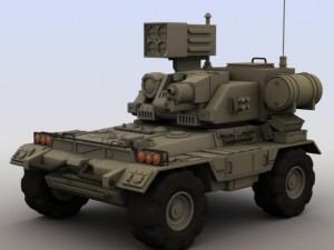 futuristic armored vehicle Model 3D