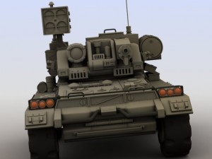 futuristic armored vehicle 3D Model