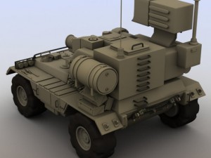 futuristic armored vehicle 3D Model