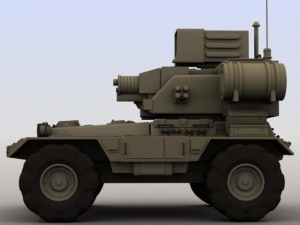 futuristic armored vehicle 3D Model