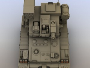 futuristic armored vehicle 3D Model