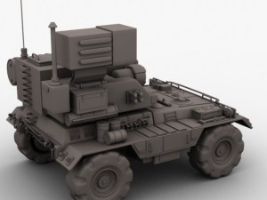 futuristic armored vehicle 3D Model