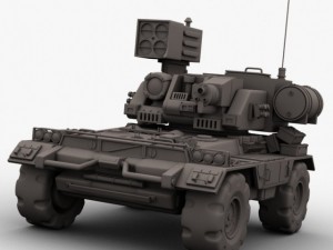 futuristic armored vehicle 3D Model