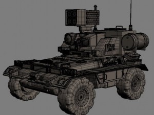 futuristic armored vehicle 3D Model