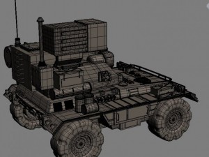 futuristic armored vehicle 3D Model