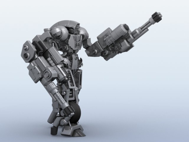 robot 11 3D Model .c4d .max .obj .3ds .fbx .stl .blend 