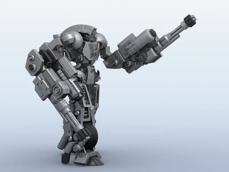 robot 11 3D Model .c4d .max .obj .3ds .fbx .stl .blend