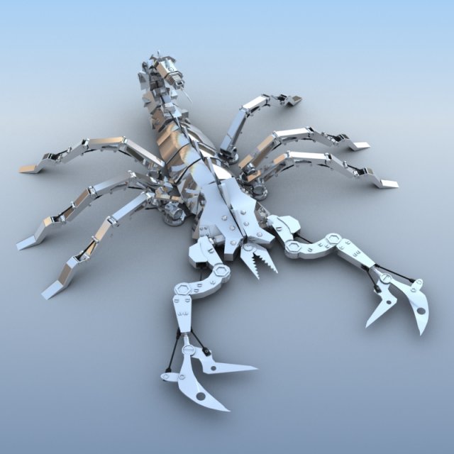 mechanical scorpion 3Dモデル .c4d .max .obj .3ds .fbx .stl .blend 