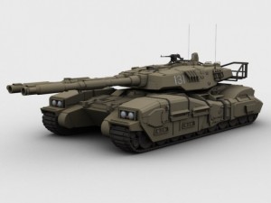 type 61 main battle tank Model 3D