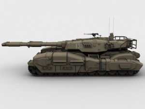 type 61 main battle tank 3D मॉडल