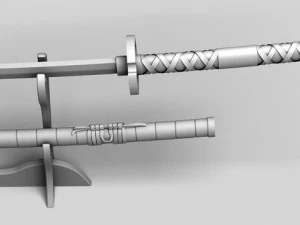 japanese katana collection 3D Model