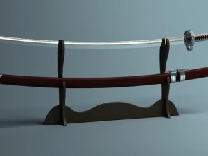 japanese katana collection 3D Model