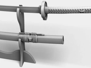 japanese katana collection 3D Model