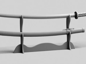 japanese katana collection 3D Model