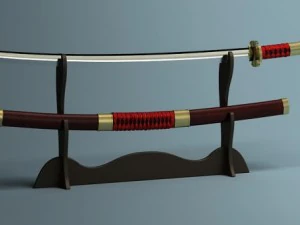 japanese katana collection 3D Model