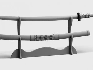 japanese katana collection 3D Model