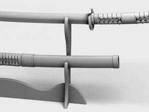 japanese katana collection 3D Model