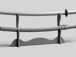 japanese katana collection 3D Model