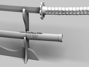 japanese katana collection 3D Model