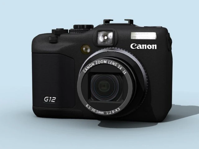 canon powershot g12 3D Model .c4d .max .obj .3ds .fbx .stl .blend 