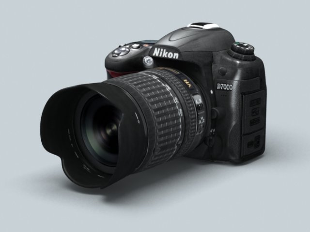 nikon d7000 3D Model .c4d .max .obj .3ds .fbx .stl .blend 
