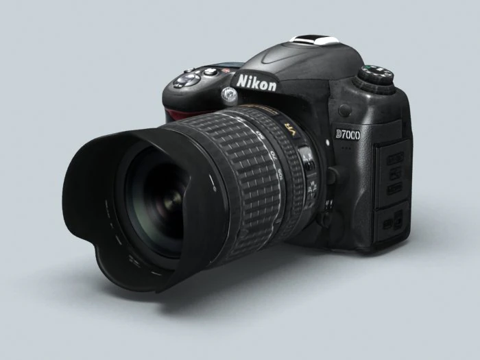 nikon d7000 3D Model .c4d .max .obj .3ds .fbx .stl .blend 