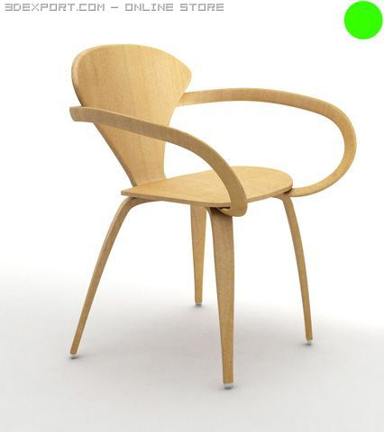 cherner side chair 3D Model .c4d .max .obj .3ds .fbx .stl .blend 
