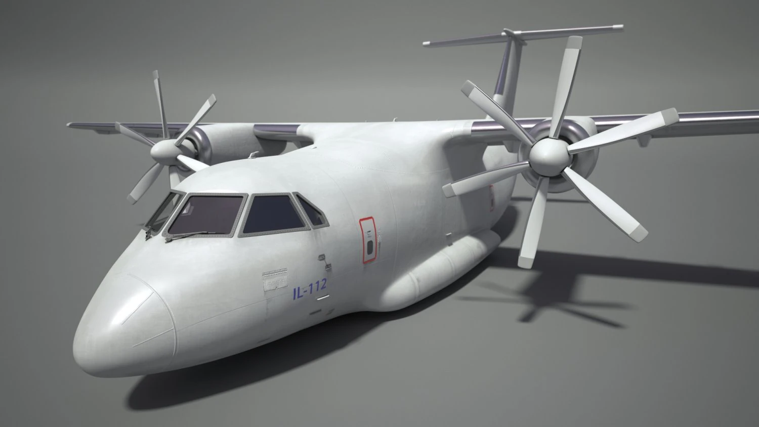 ilyushin il-112 3D Model .c4d .max .obj .3ds .fbx .stl .blend 