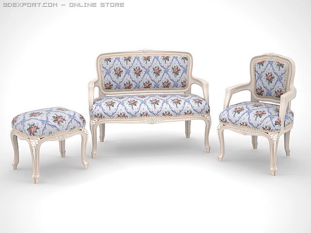 furniture set 3D मॉडल .c4d .max .obj .3ds .fbx .stl .blend 