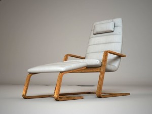 ikea boliden chair and footstool 3D मॉडल