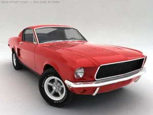 1968 フォード マスタング 3Dモデル