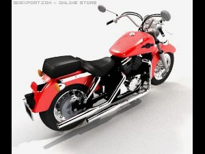 klassisches Motorrad oh 3D Modell