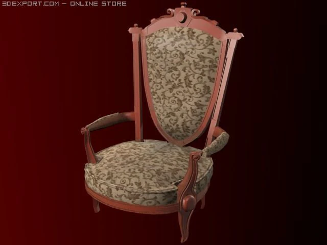 fotel Model 3D .c4d .max .obj .3ds .fbx .stl .blend 