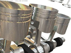 pe&ccedil;as de motor v6 para carros Modelo 3D