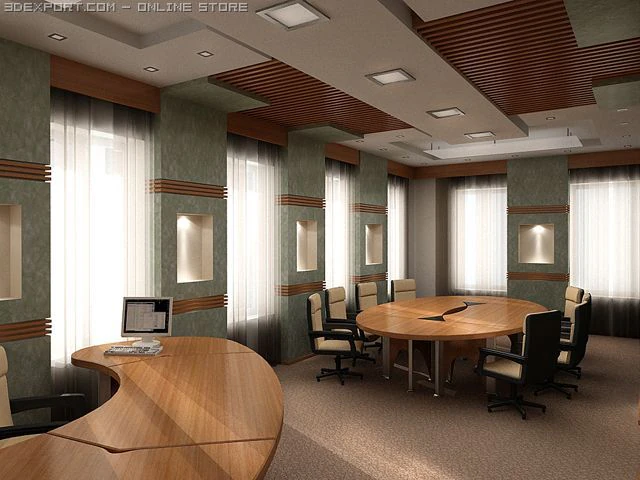 office 3D Model .c4d .max .obj .3ds .fbx .stl .blend 