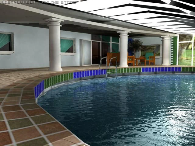 swimming p 3D Model .c4d .max .obj .3ds .fbx .stl .blend 