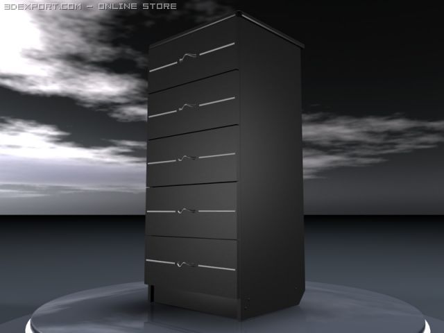 bedside table Model 3D .c4d .max .obj .3ds .fbx .stl .blend 
