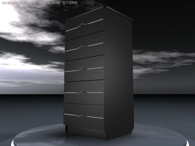 bedside table 3D Model .c4d .max .obj .3ds .fbx .stl .blend 