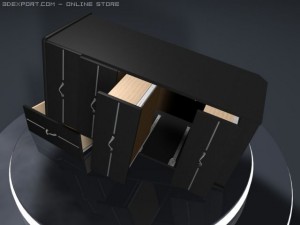 bedside table Model 3D