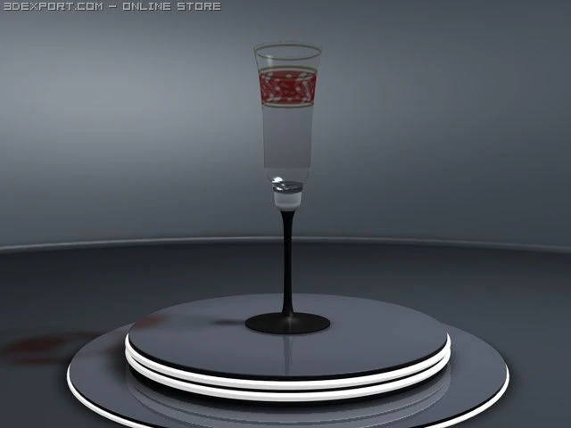 wine glass 3D Model .c4d .max .obj .3ds .fbx .stl .blend