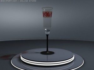 wine glass 3D Модель