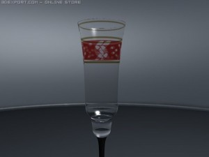 wine glass 3D Модель