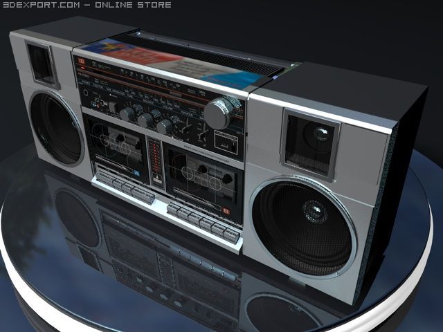 magnitofon sanyo 3D Модель .c4d .max .obj .3ds .fbx .stl .blend 