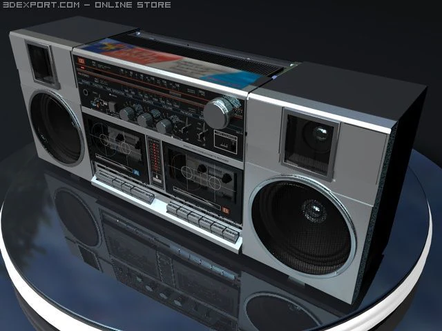 magnitofon sanyo 3D Model .c4d .max .obj .3ds .fbx .stl .blend 