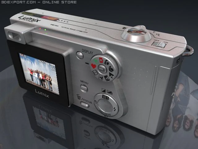 panasonic lumix dmc fx5 3D Model .c4d .max .obj .3ds .fbx .stl .blend 