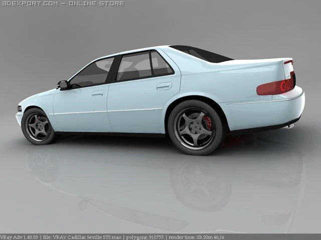 cadillac seville sts 3D Model .c4d .max .obj .3ds .fbx .stl .blend