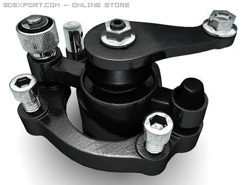caliper brake 3D Model .c4d .max .obj .3ds .fbx .stl .blend 