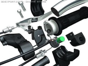 brake lever and throttle hand 3D Model