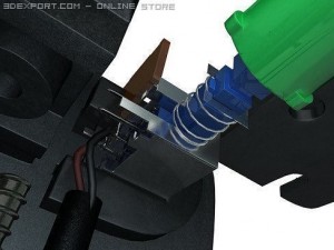 brake lever and throttle hand 3D Model