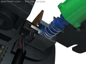 brake lever and throttle hand 3D Model